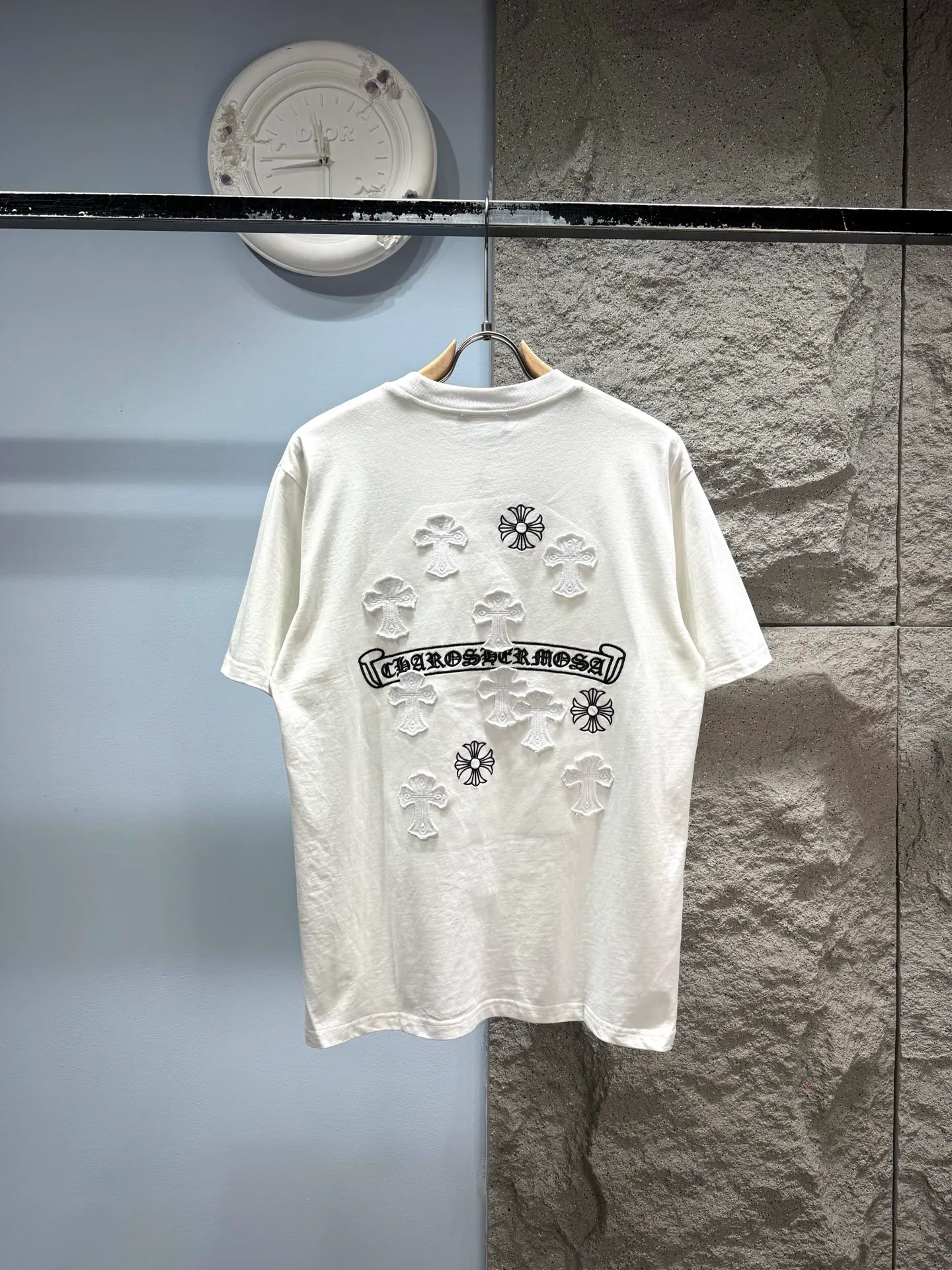 Chrome Hearts* ‼️ T ® 🖤 g ， ， ， 。 ➕ ， ， ， ， 。 ，Retro ， ， ! ， ， 。 ⚠️ ： ⚠️WJ 014 Same Style 𝐂𝐎𝐋𝐎𝐔𝐑：White Pink Black 𝐒𝐈𝐙𝐄：S-Xl